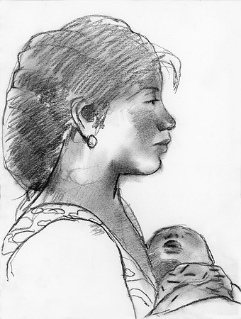 Mother and Child, Honalulu Airport, Hawaii