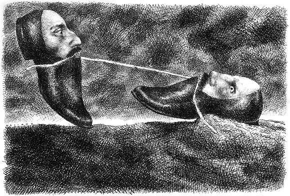 Two Loafers Fighting Over a Shoestring