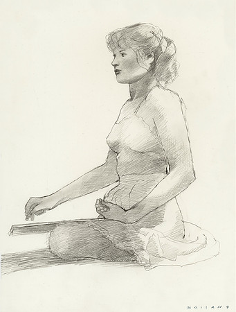 Drawing at Hefner's, Playboy Mansion, California