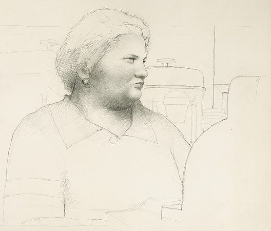 Sketch for Rosalie's Cafe, Playboy Magazine