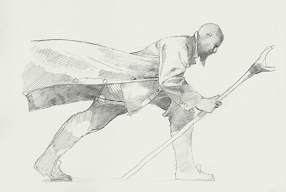 Sketch for Poster, Odeon Theater, Vienna