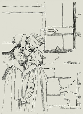 Whispering Girls: Sketch for It Happened in Salem